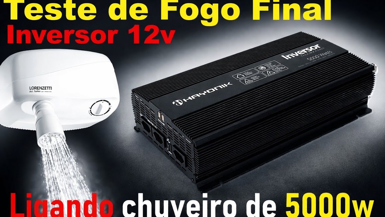 Instalação final e teste de fogo extremo do inversor Hayonik 5000w (parte 2)
