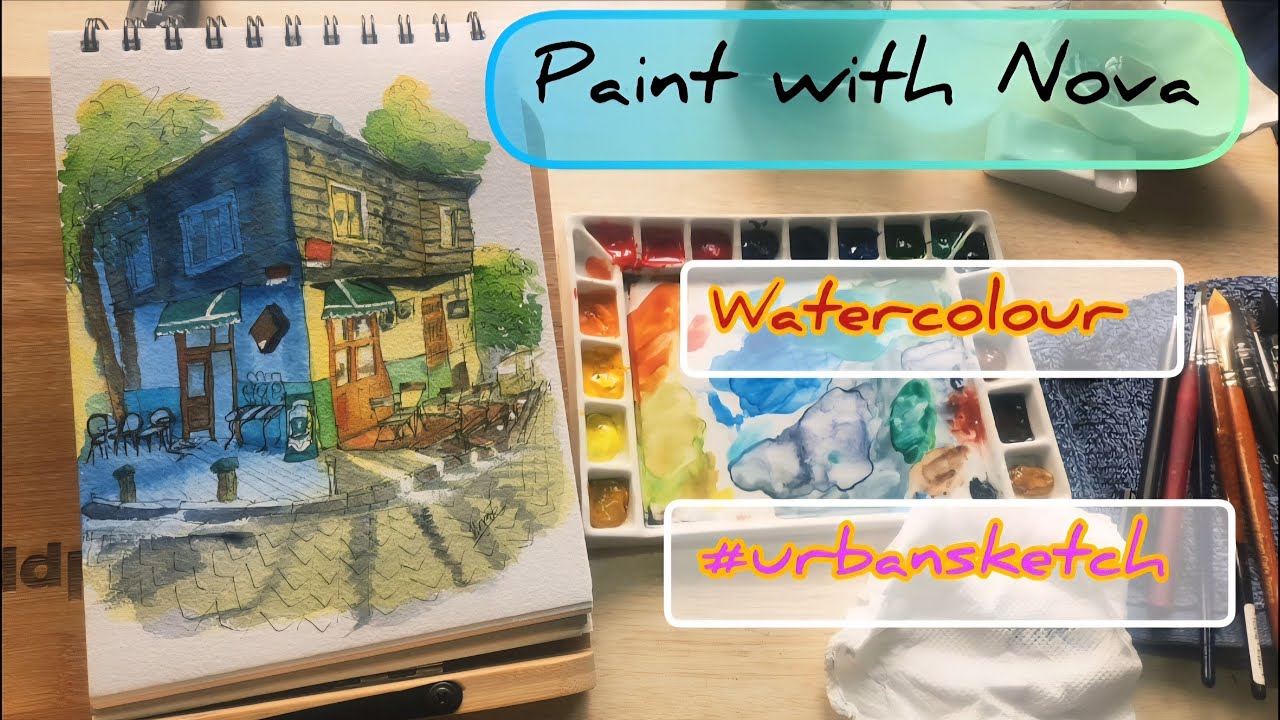 How to draw and paint a building