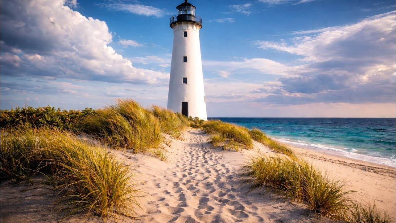 4K Lighthouse TV Art | 10 Hour Coastal Decor Display