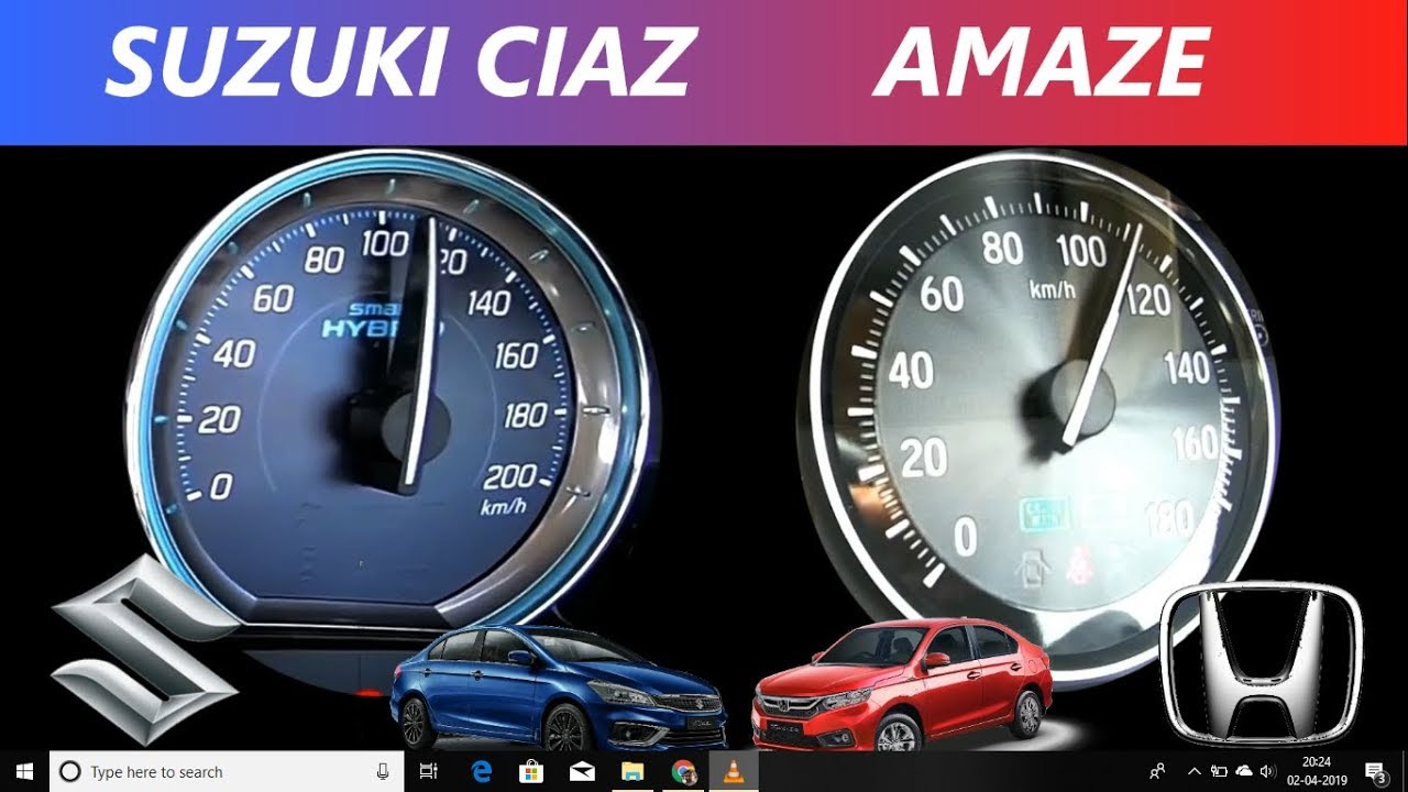 Maruti Suzuki Ciaz 1.5 vs Honda Amaze 1.5 | 0-100 Acceleration test