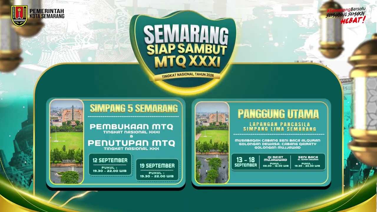 SEMARANG SIAP SAMBUT MTQ XXXI TINGKAT NASIONAL