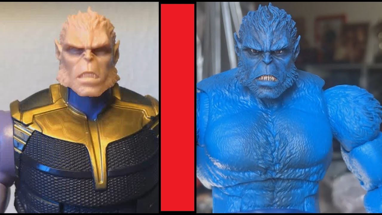 Painting Marvel Legends BEAST Head - Customizing Live