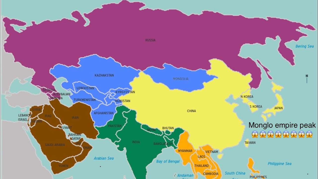 Russia china India and Mongolia make Mongolia empire but then 👏👏👏👏👏👏 world