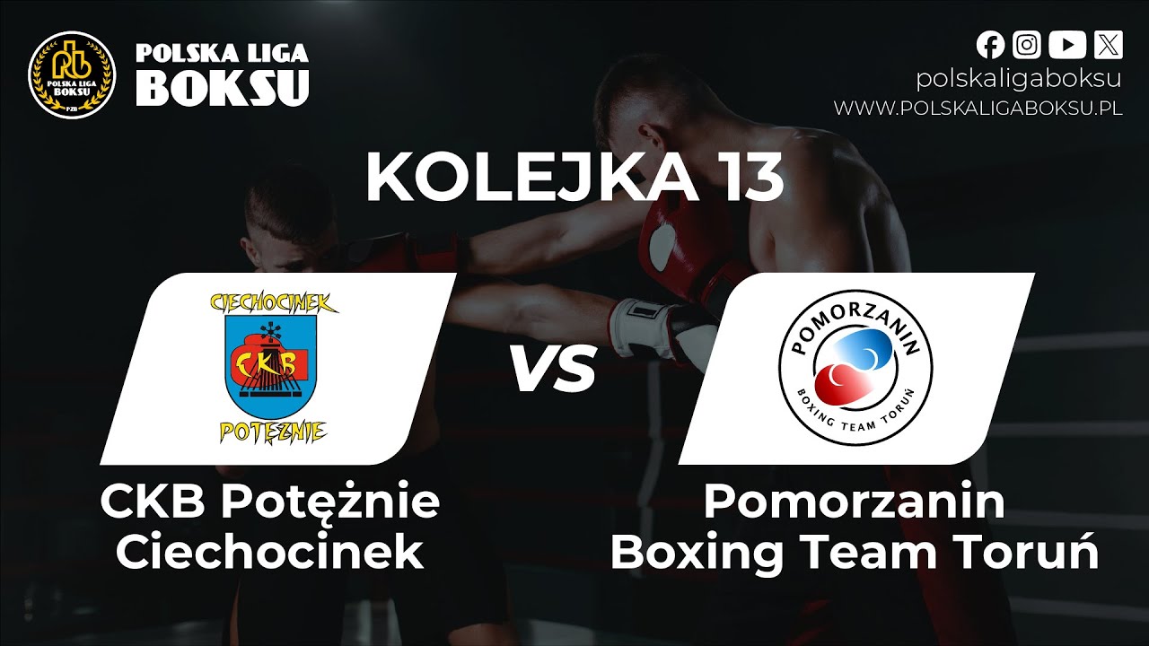 13. Kolejka POLSKA LIGA BOKSU -   CKB Potężnie Ciechocinek - Pomorzanin Boxing Team Toruń