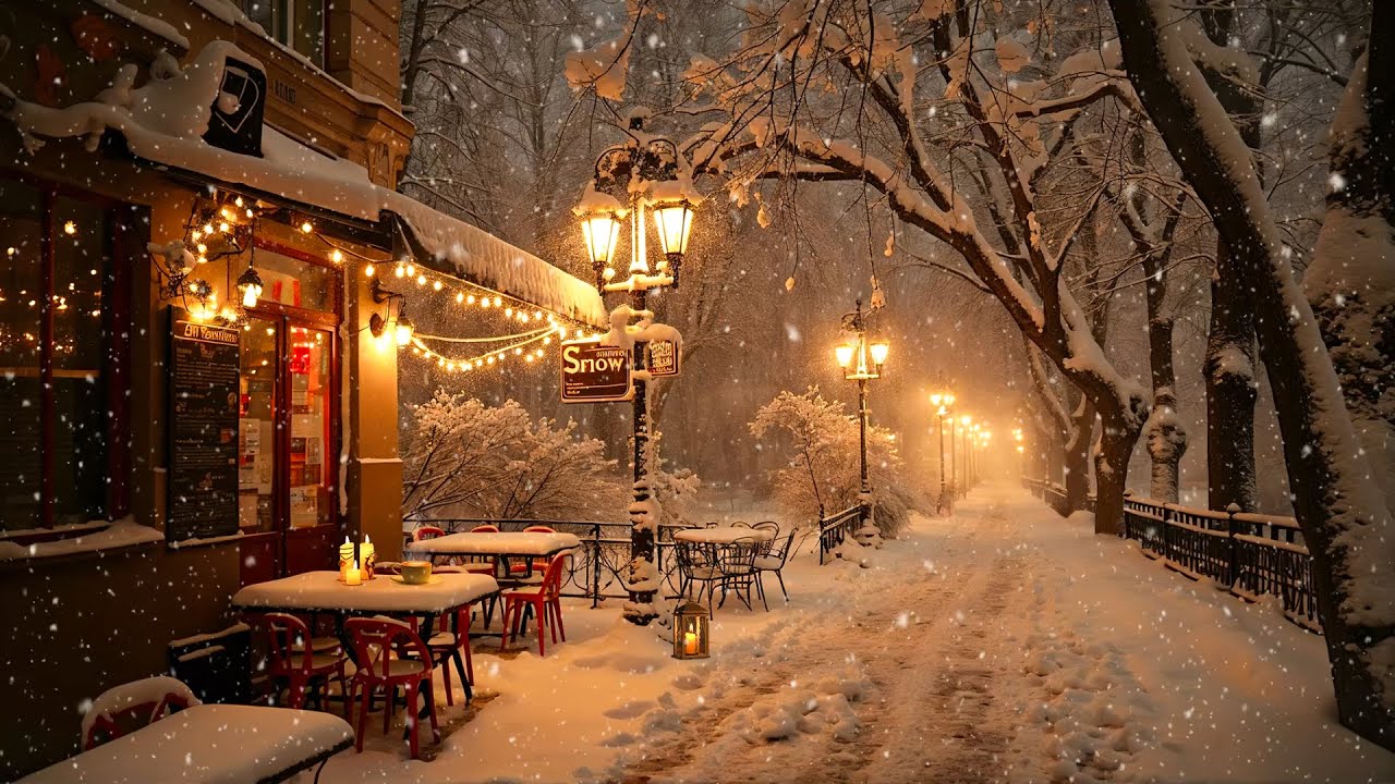 Winter Jazz Instrumental 🎶 Cozy Jazz Piano at a Quiet Coffee Shop for Rest, Relax & Stress Relief