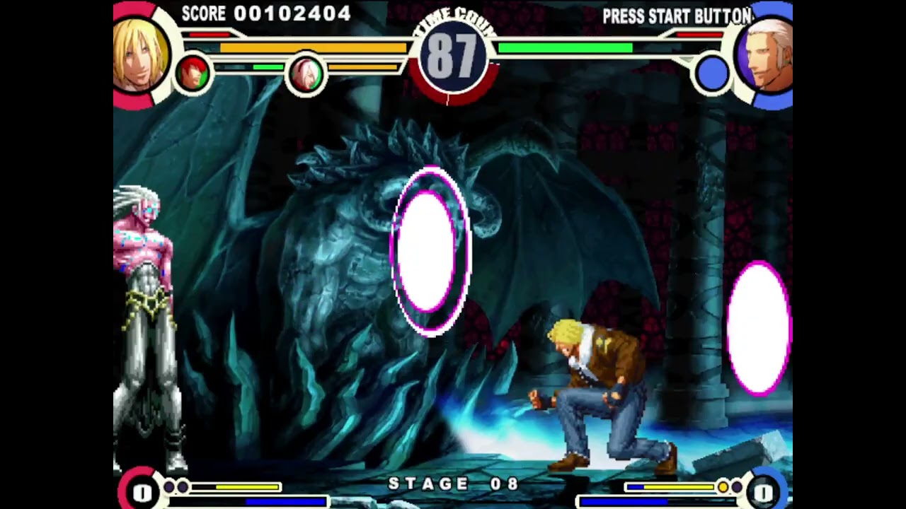 King of Fighters XI - Defeating Magaki with Iori, Terry, and Ash
