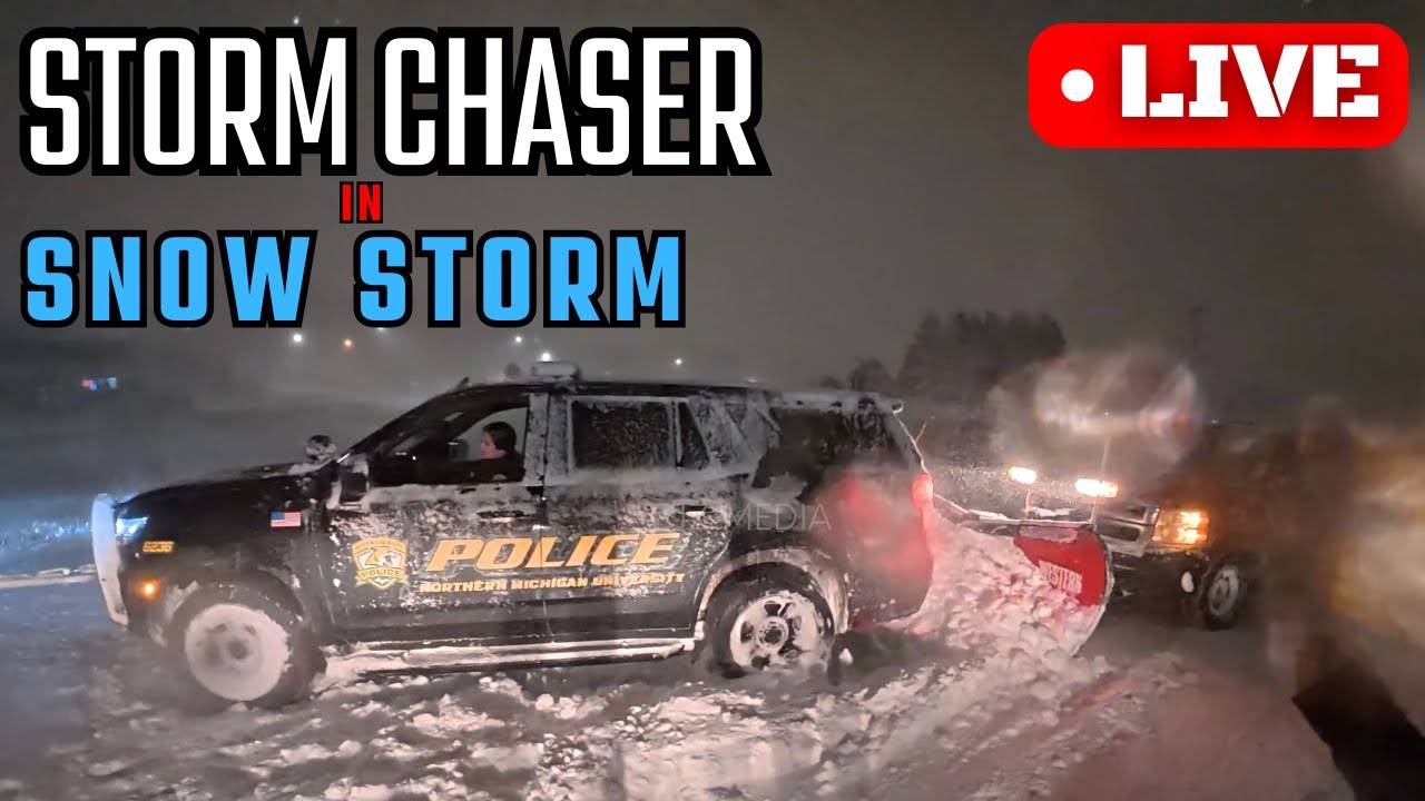 🔴Intense Lake Effect Snow - LIVE Storm Chaser