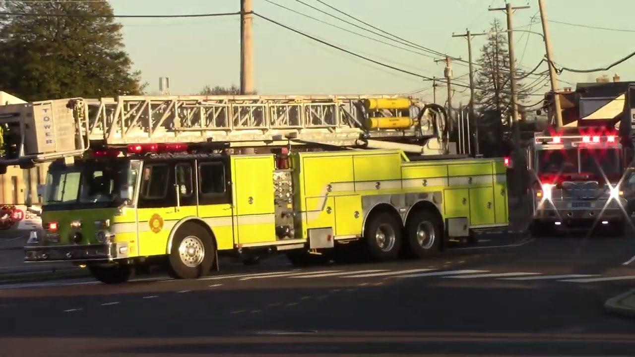 Upper Chichester fire department responding to back to back calls Featuring￼ new tower 10