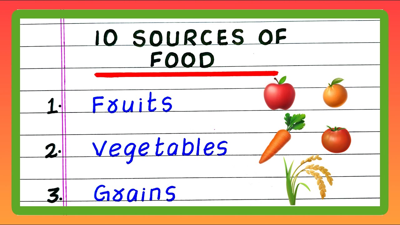 Sources of Food | 10 Sources of Food
