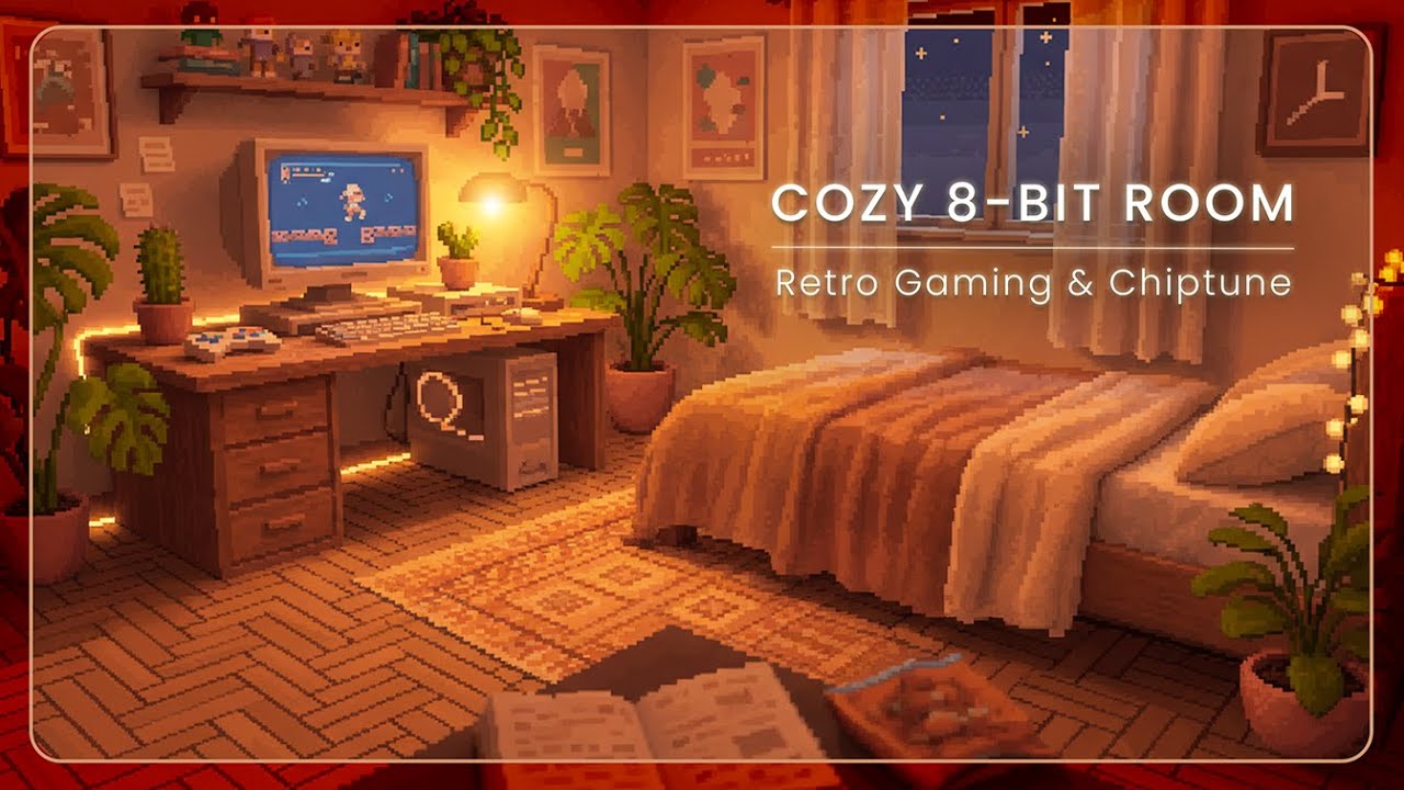 Cozy Retro Gaming Room 🎮 8-Bit Chiptune Music for Study, Work & Gaming Sessions