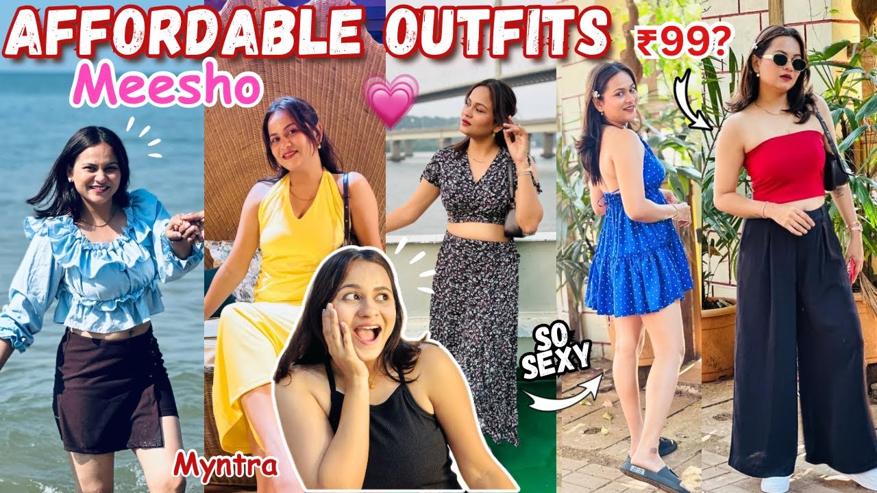 *Huge* MEESHO & MYNTRA goa outfits haul!❤️‍🔥6 super affordable outfits!starting at ₹250😱| hariyali |