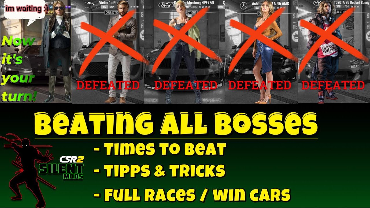 CSR 2 | Winning All Boss Cars Easily ( T1-T5 )