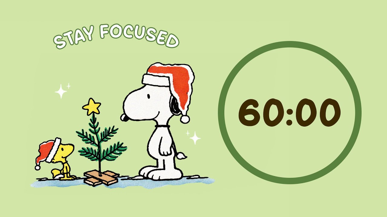 🎄 Study with Me | Snoopy with Christmas Tree | 60/10 Timer | Chill Lo-fi 🎶 | No Mid Ads