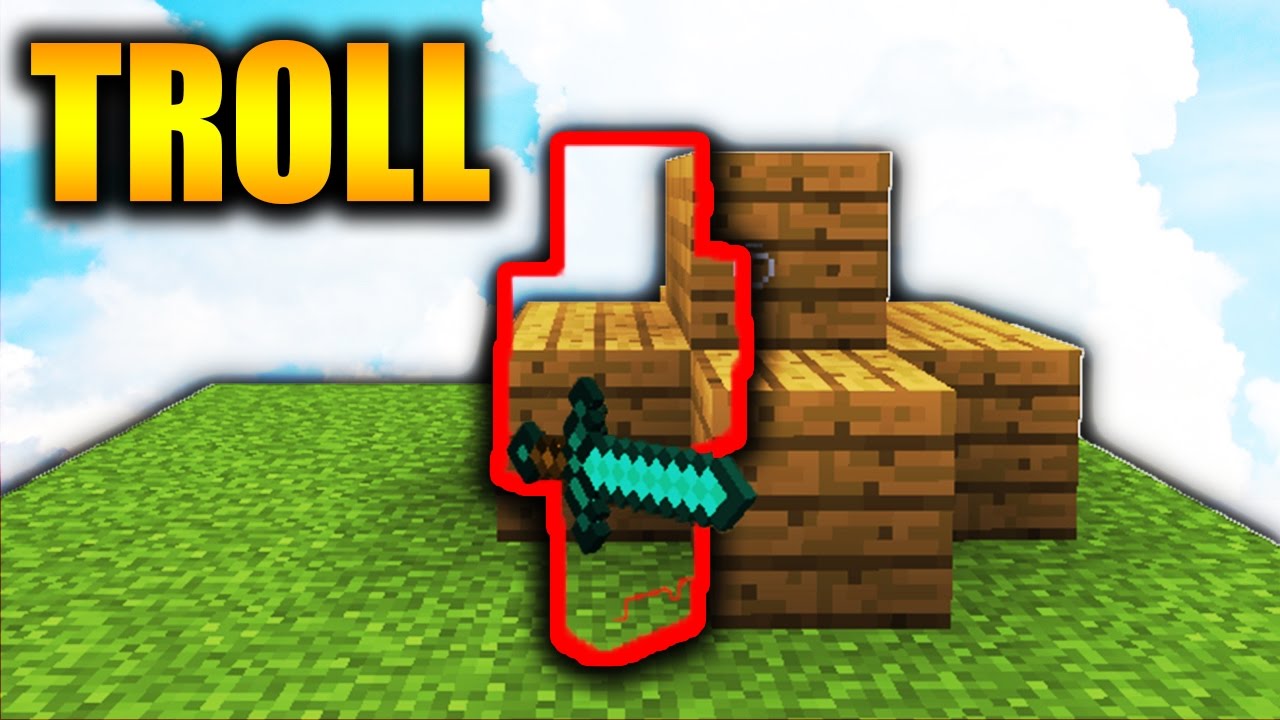 NIEWIDZIALNY TROLL NA BEDWARS!!