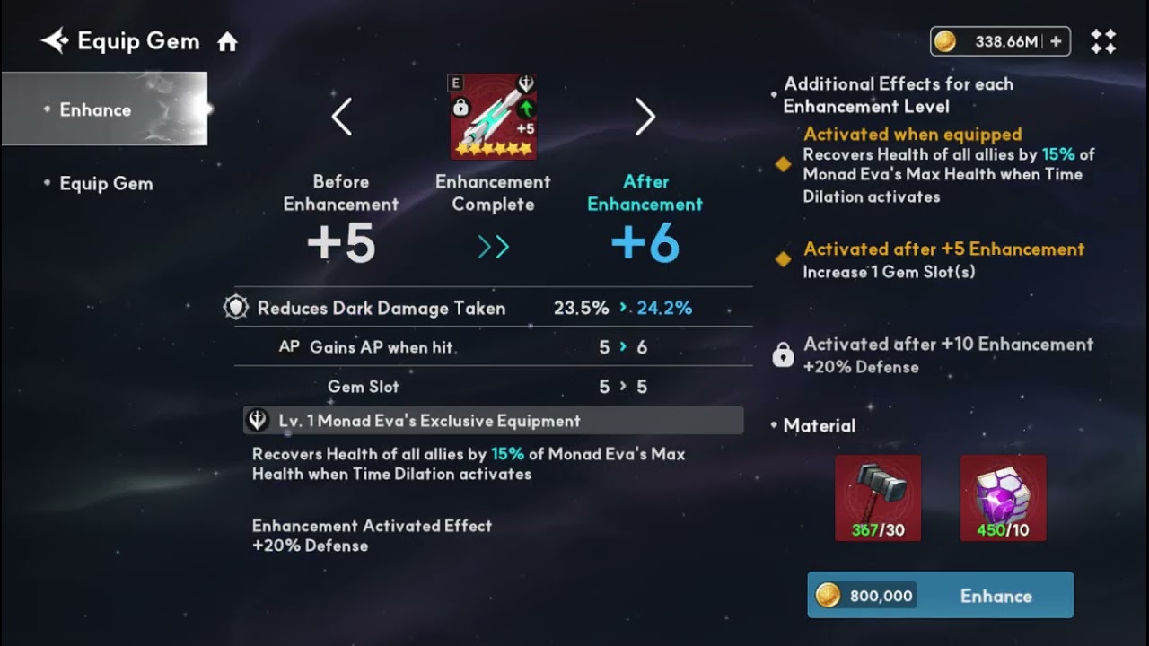 [Outerplane] Monad Eva Exclusive Equipment (Partner's Will) Upgrade