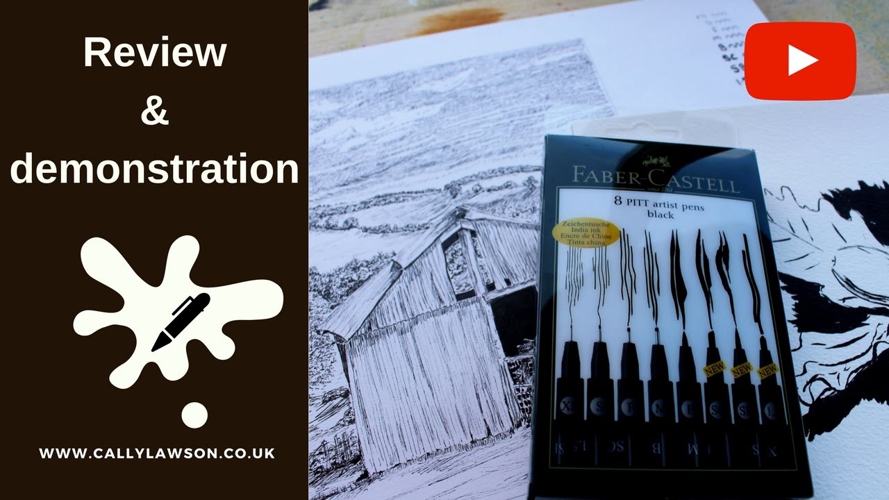 Faber Castell artist pens review - Including watercolour painting demonstration.