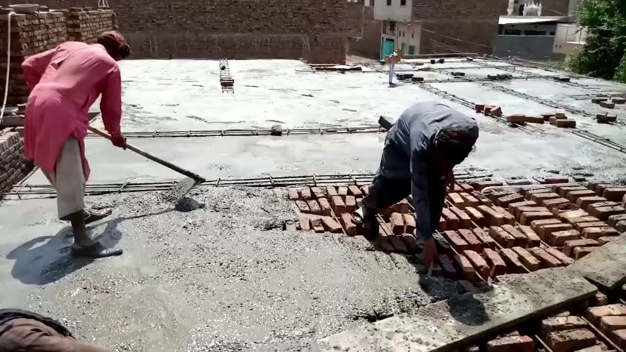 Roof construction in uk  chat phtai ,rb roof ,rc roof ,  concrete roof in pakistan, concrete