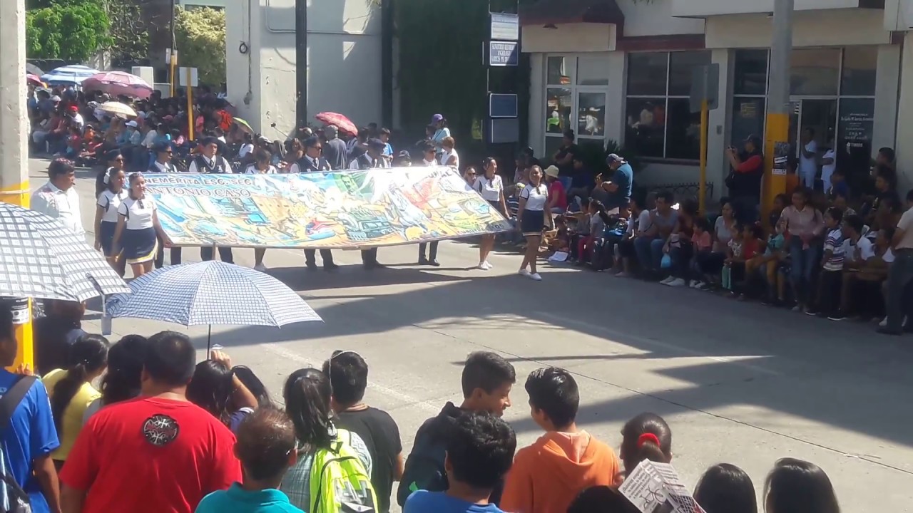 Secundaria antonio caso en el desfile de cuautla