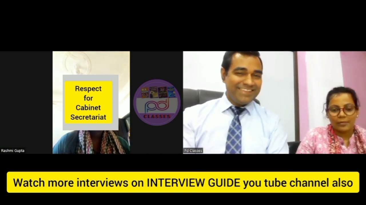 ASO interview in Cabinet Secretariat l Assistant section officer l DFO Interview l PD Classes