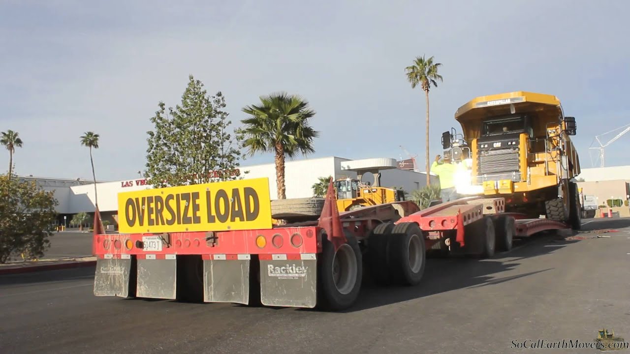 Loading CAT 772G on 9-axle