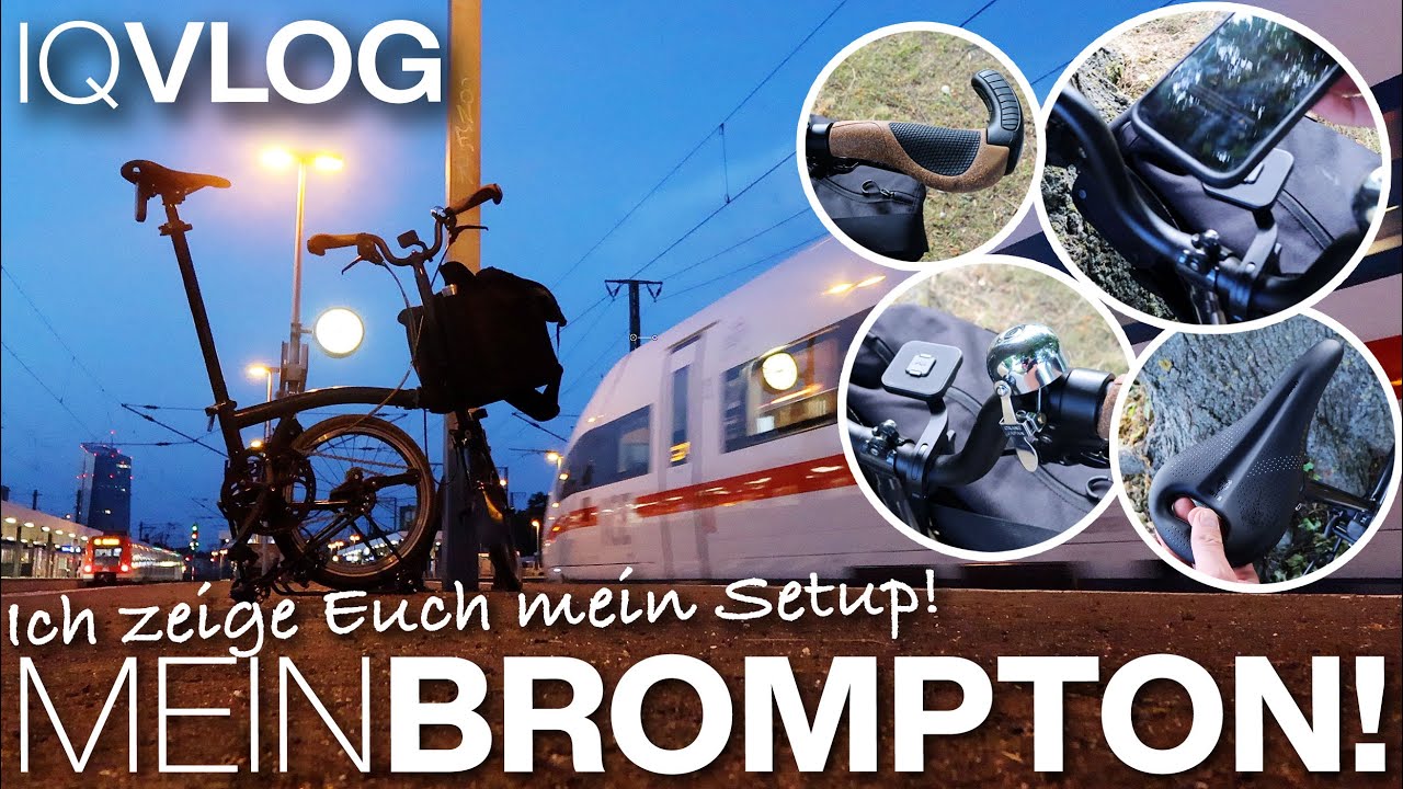 Meine Brompton P-Line ICE Reise-Tipps: WTB Devo Sattel mit Griff, Klingel, Ergon Griffe, Taschen, …