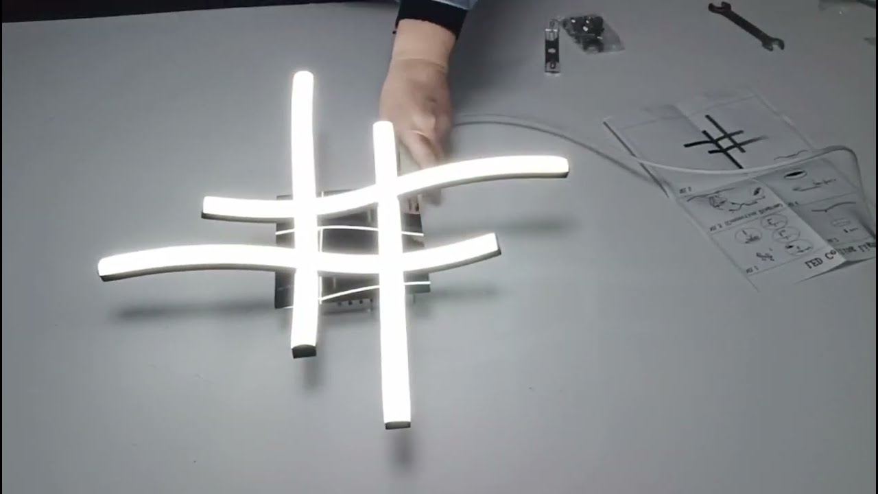 Modern LED Chandelier Ceiling Light Installation Video