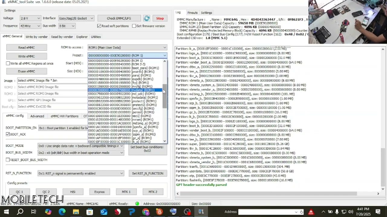INFINIX SMART 7 (X6517) DUMP FILE BY EASY JTAG PLUS
