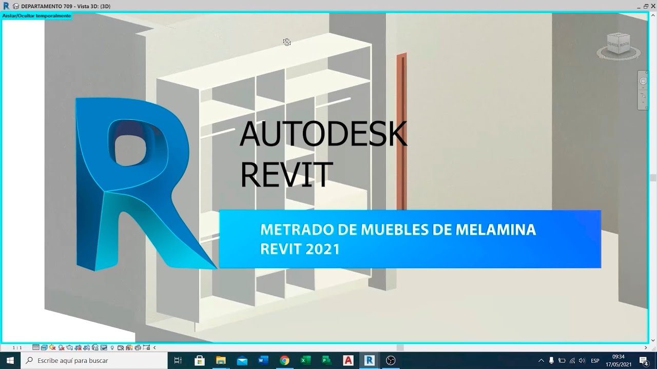 MODELAR Y METRAR muebles de MELAMINA en Revit2021!