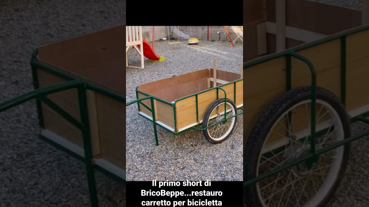 Restauro carretto in ferro- Carrello per bicicletta