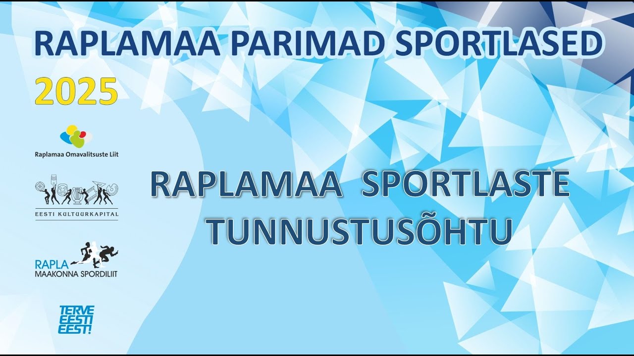 Raplamaa parimad sportlased 2025. Raplamaa sportlaste tunnustusõhtu Rapla Kultuurikeskuses 2026.