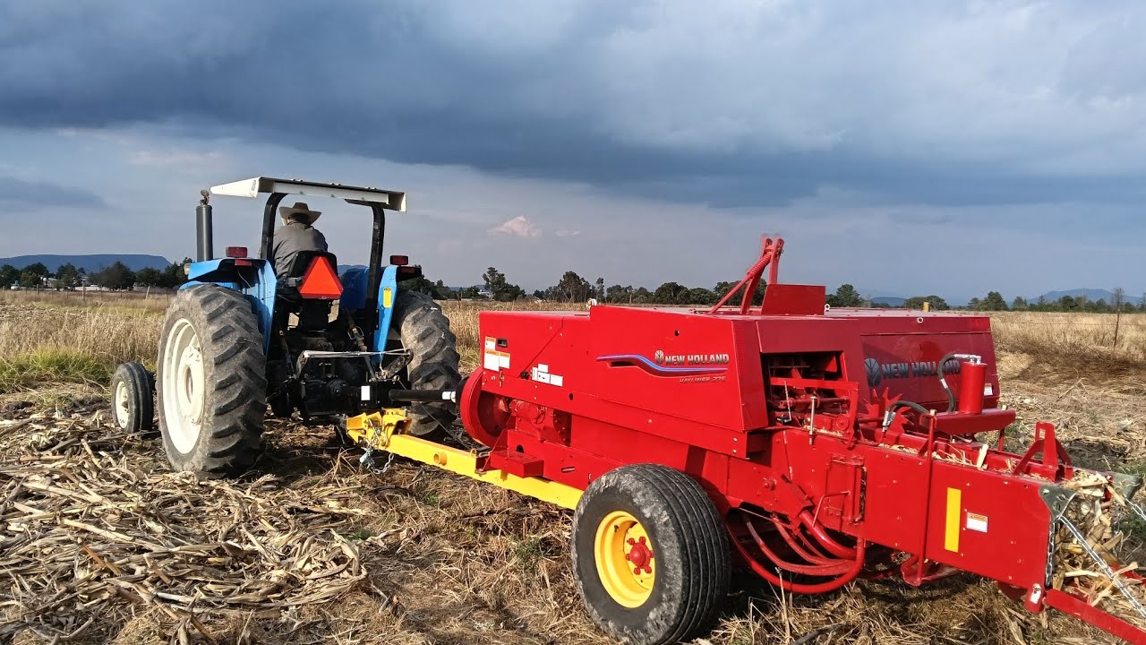 VIDEO#2 EMPAQUE DIRECTO DE TAZOLE,CAÑAS,ESQUILMO DE MAIZ EMPACADORA HAYLINER 275 DE ALAMBRE 🇺🇸🌿🐄🍀🐃🤠