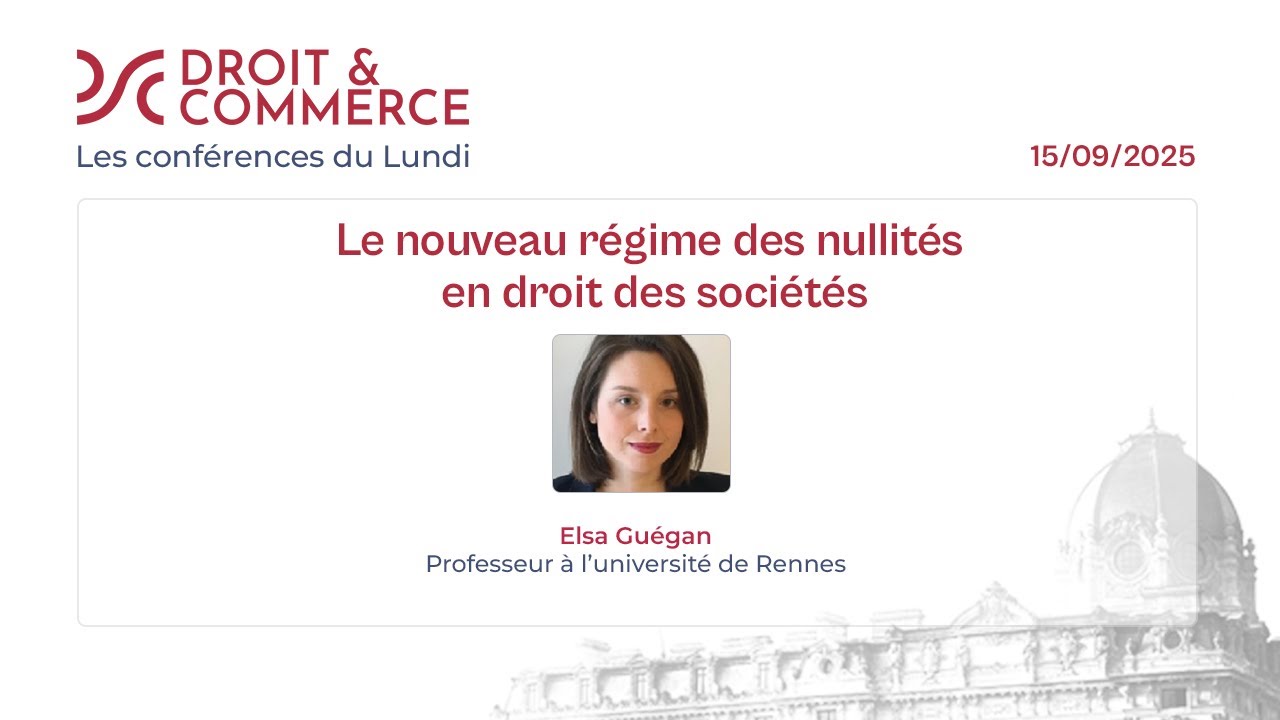 Le nouveau régime des nullités en droit des sociétés