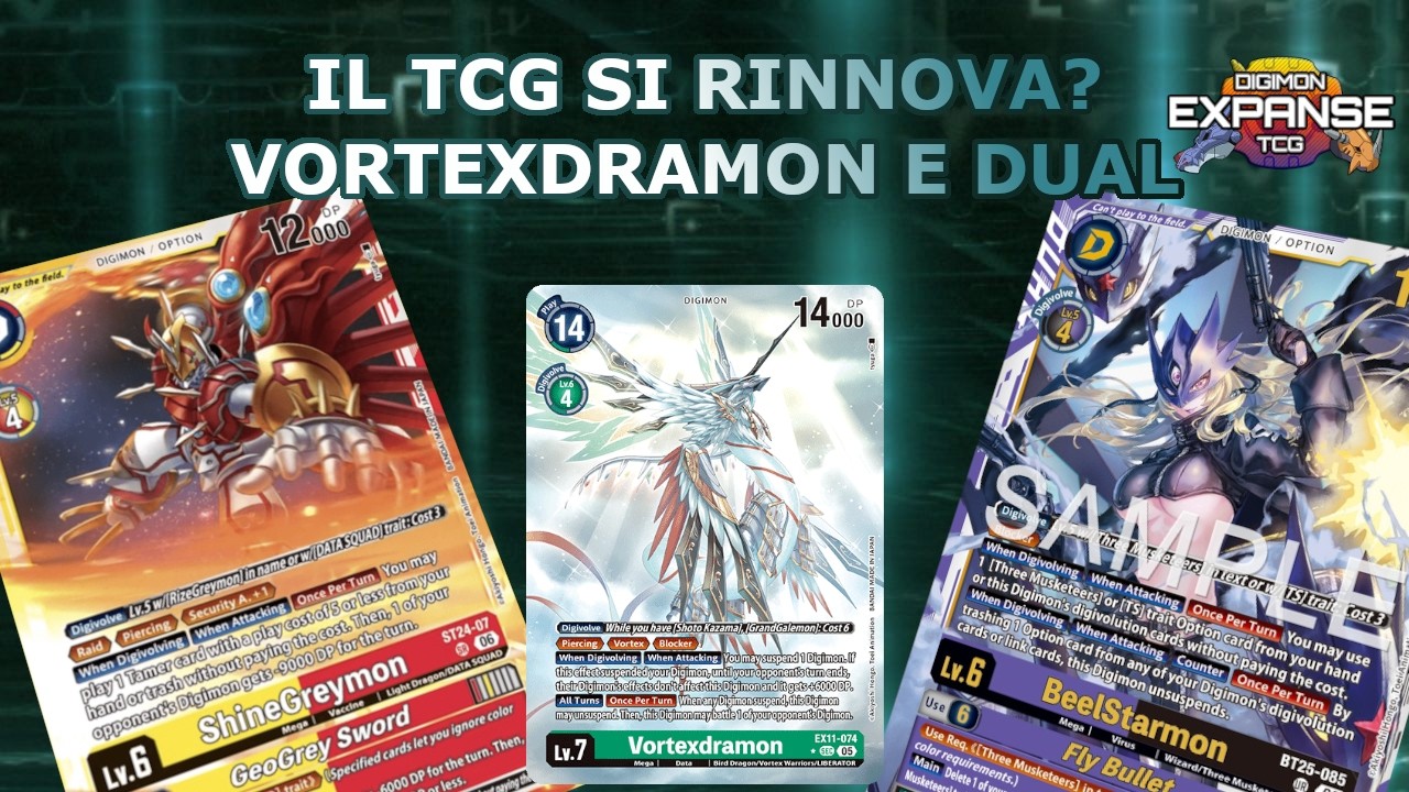 Digimon TCG - Analisi e spiegazione Dual Card e Vortexdramon