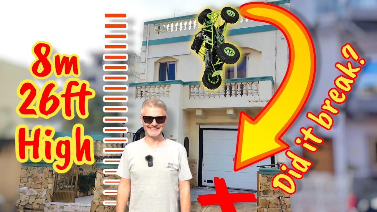 Мы сбросили машину с крыши высотой 8 м / 26 футов! Шокирующие результаты!