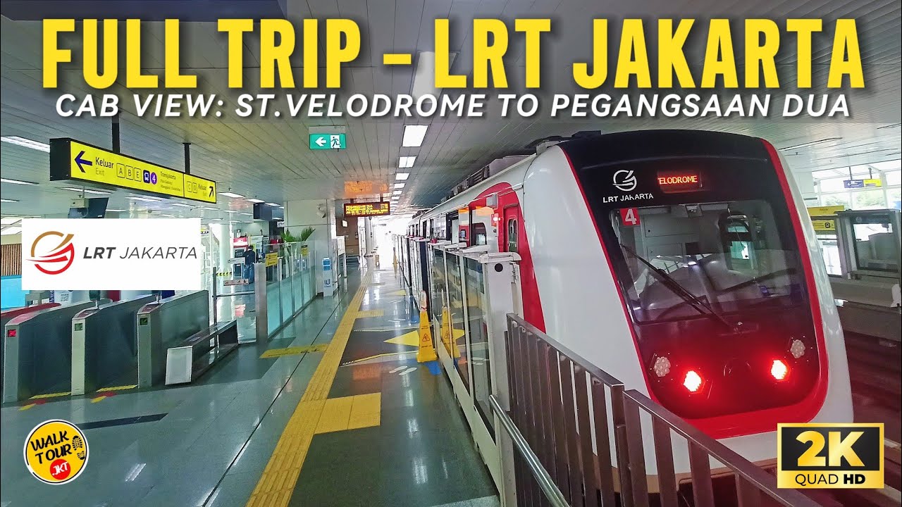 FULL TRIP LRT JAKARTA | STASIUN VELODROME TO PEGANGSAAN DUA #lrtjakarta #povcabin