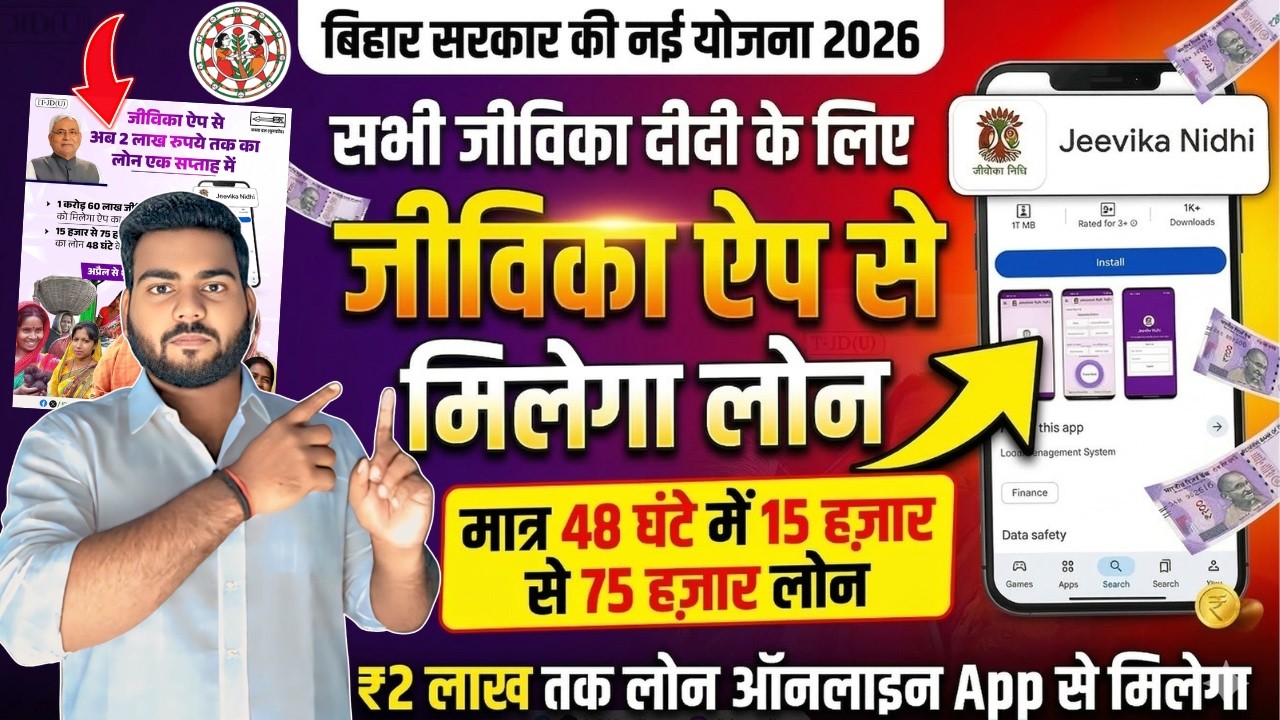 Bihar Jeevika Nidhi Yojana 2026 | बिहार सरकार की नई योजना अब जीविका App से मिलेगा 2 लाख तक लोन तुरंत