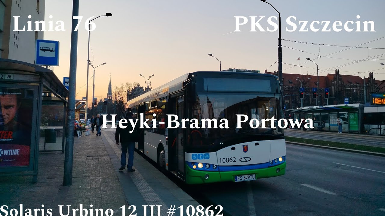 Szczecin Linia 76 Heyki-Brama Portowa Solaris Urbino 12 III #10862