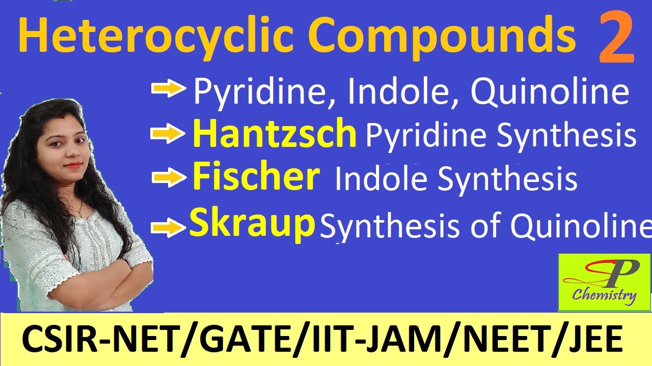Heterocyclic Compounds | Pyridine | Indole | Quinoline | Hantzsch | Fischer Indole |Skraup Synthesis
