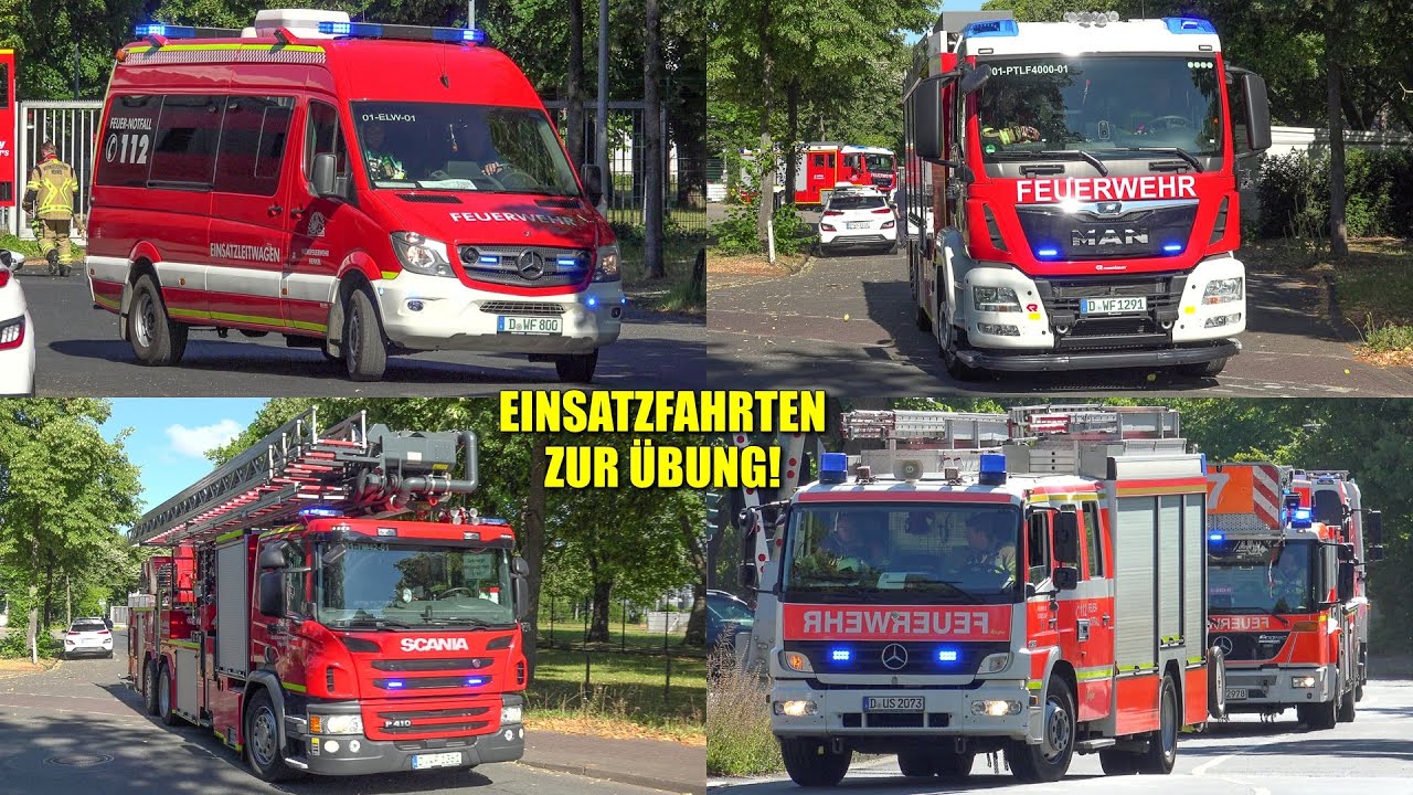 [EINSATZÜBUNG IM HENKEL-WERK] - Einsatzfahrten der Werkfeuerwehr & der Feuerwehr Düsseldorf -