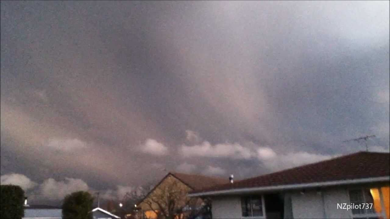 Thunderstorm in Christchurch New Zealand