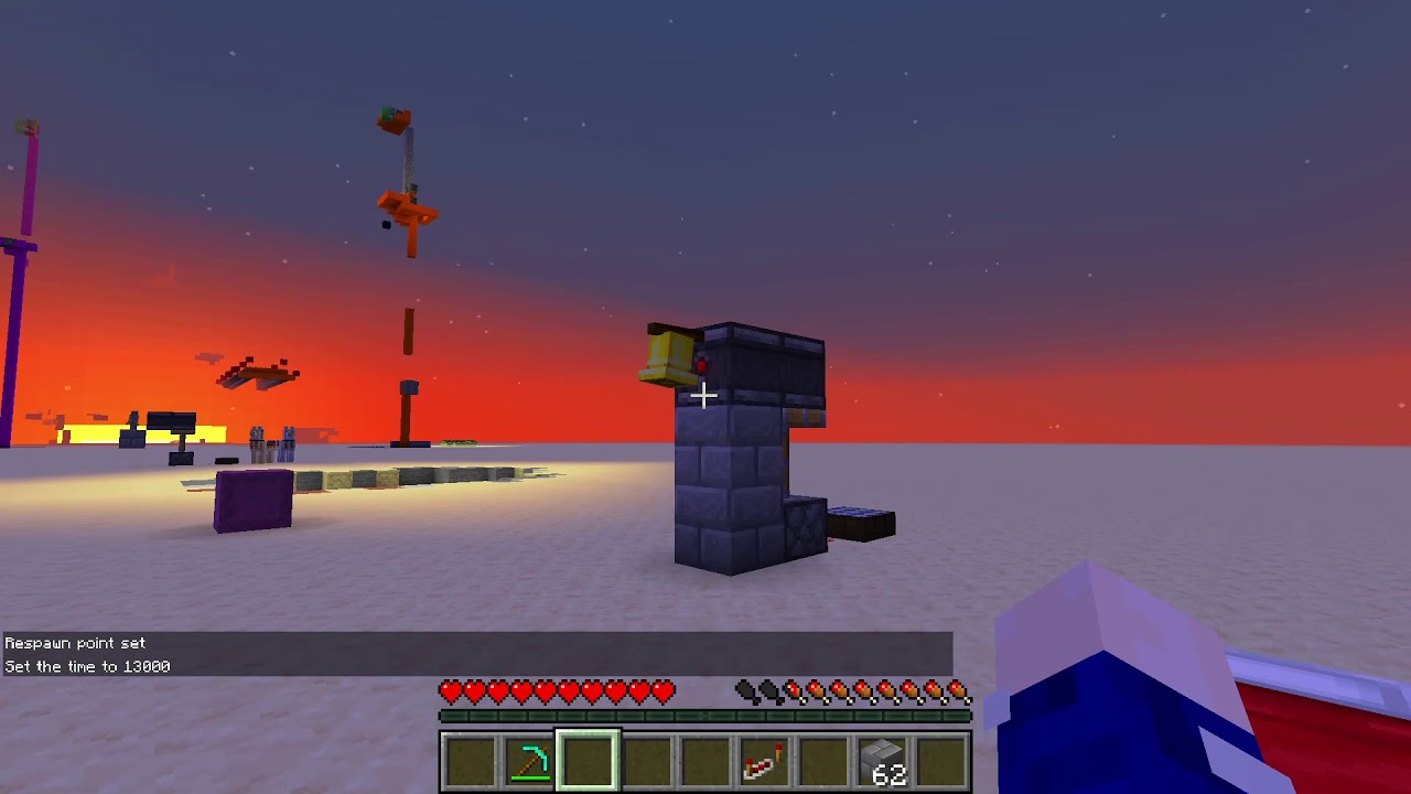 Super easy bedtime alarm - Minecraft
