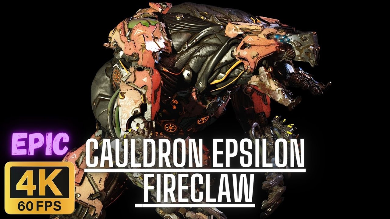 Epic Fire Bear Fight Cauldron Epsilon - Horizon Zero Dawn (4K60FPS No Commentary)