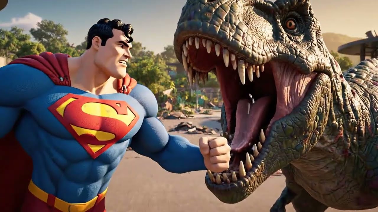 SPIDER-MAN - HULK - SUPERMAN vs DINOSAUR LEGION - ZOO OF EXTINCTION