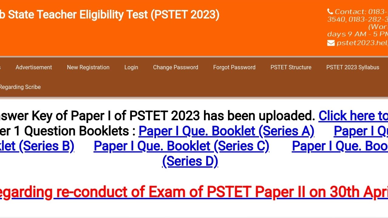 PSTET PAPER 2 New update #pstet2023 #paper2  #pstetpaper2 #pstet @NEWSZONE39 #exam #reconduct