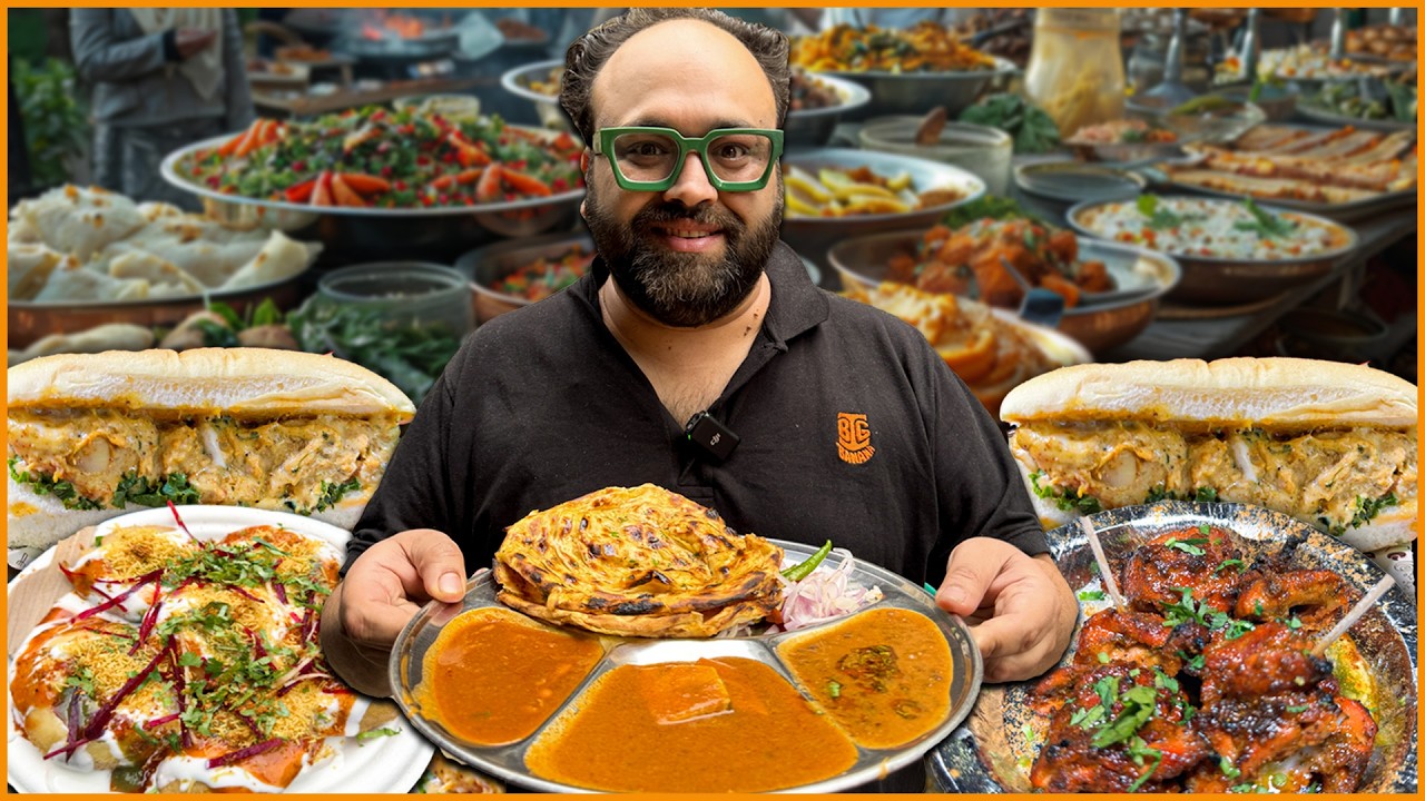 Street Food KAILASH COLONY | Chur Chur Naan, Bharwa Golgappe, Chicken Hotdog, Chicken Tikka Roll