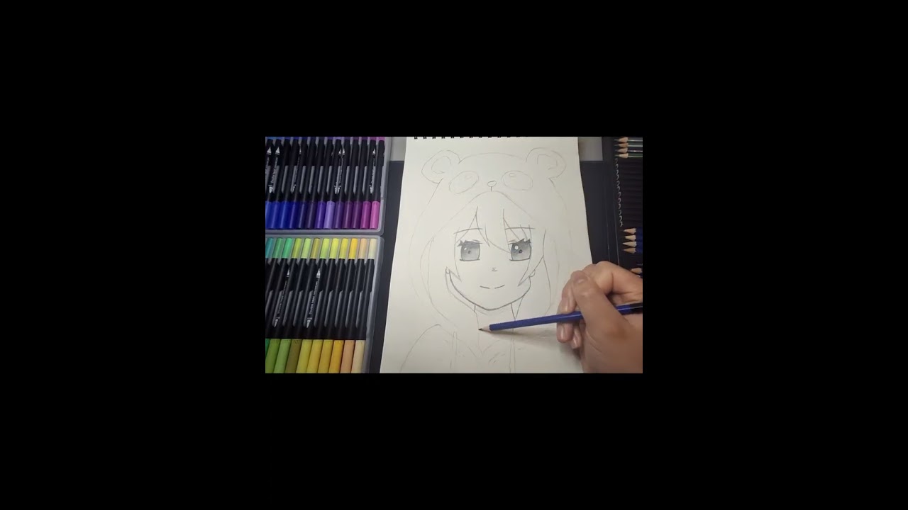 DRAWING A CUTE ANIME GIRL IN A HOODIE