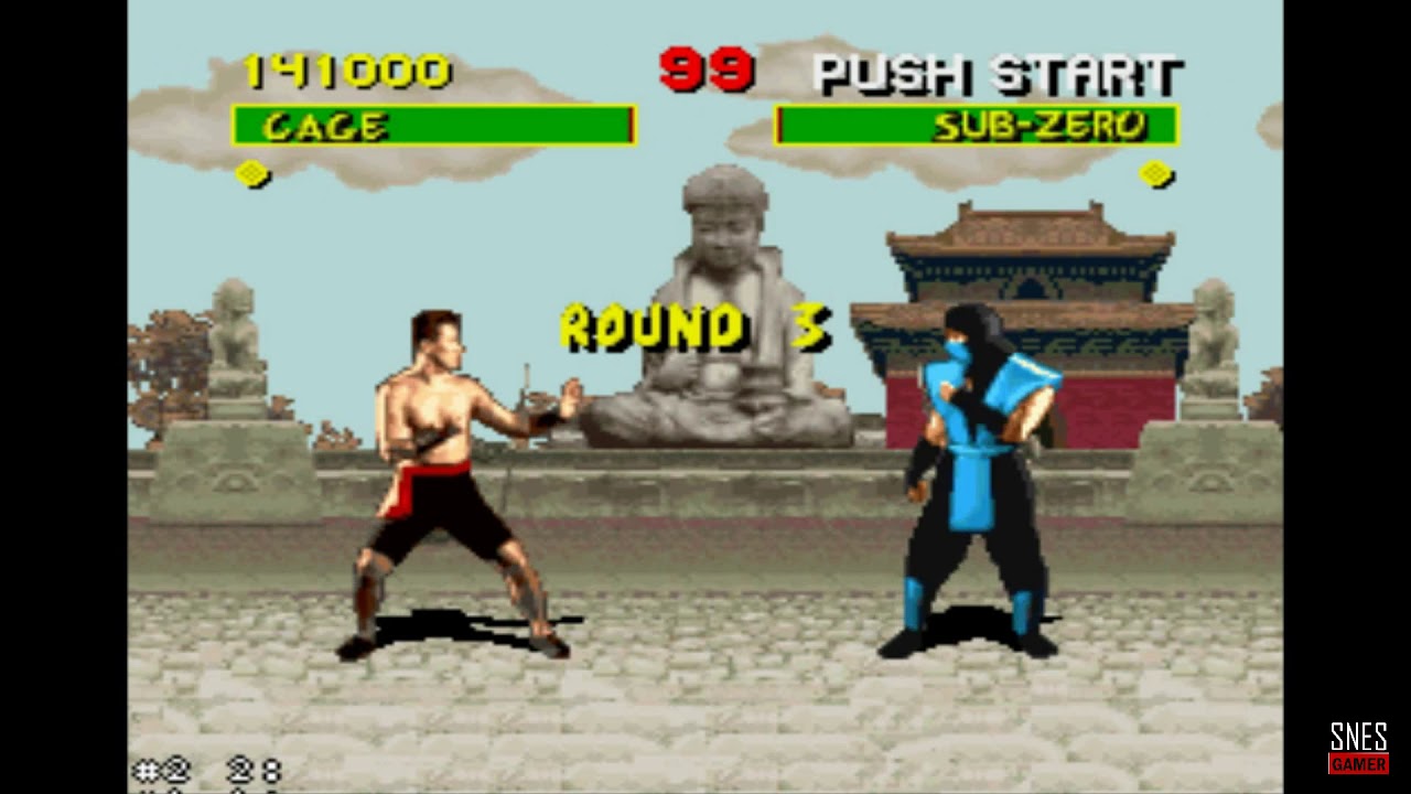 Mortal Kombat 1(snes) - CAGE Vs SUB-ZERO