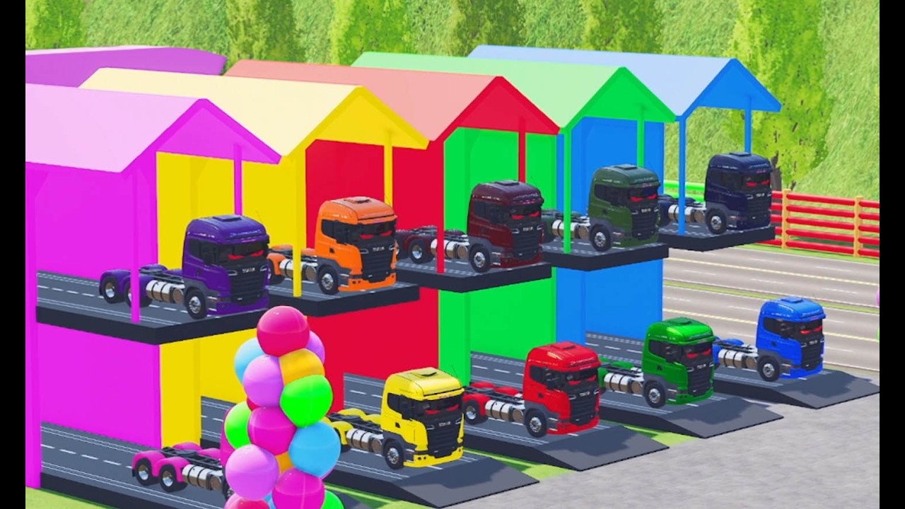 TRANSPORTING TRUCK, BACKHOE LOADER TO GARAGE - FS22 #8 #fs22mods #gta6 #beamngdrive