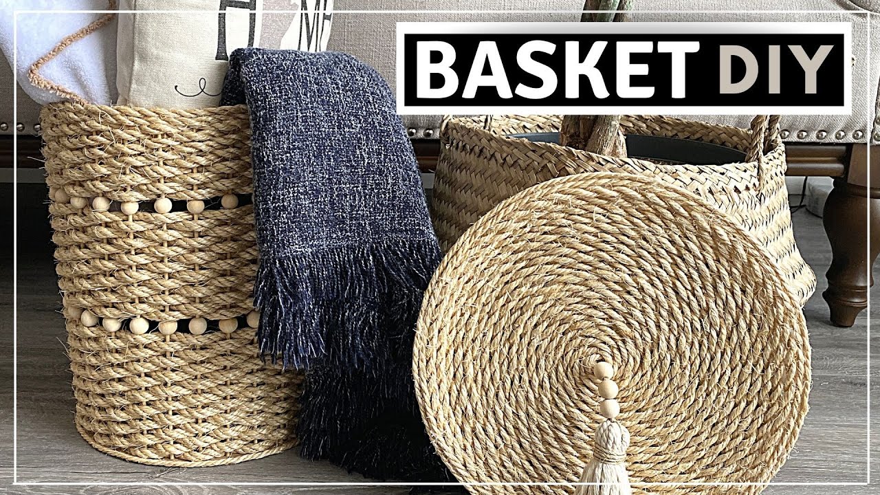 EASY HIGH-END BASKET DIY YOU WILL DEFINITELY LIKE | WEAVED STORAGE BASKET DIY FROM ROPE | BOHO DECOR