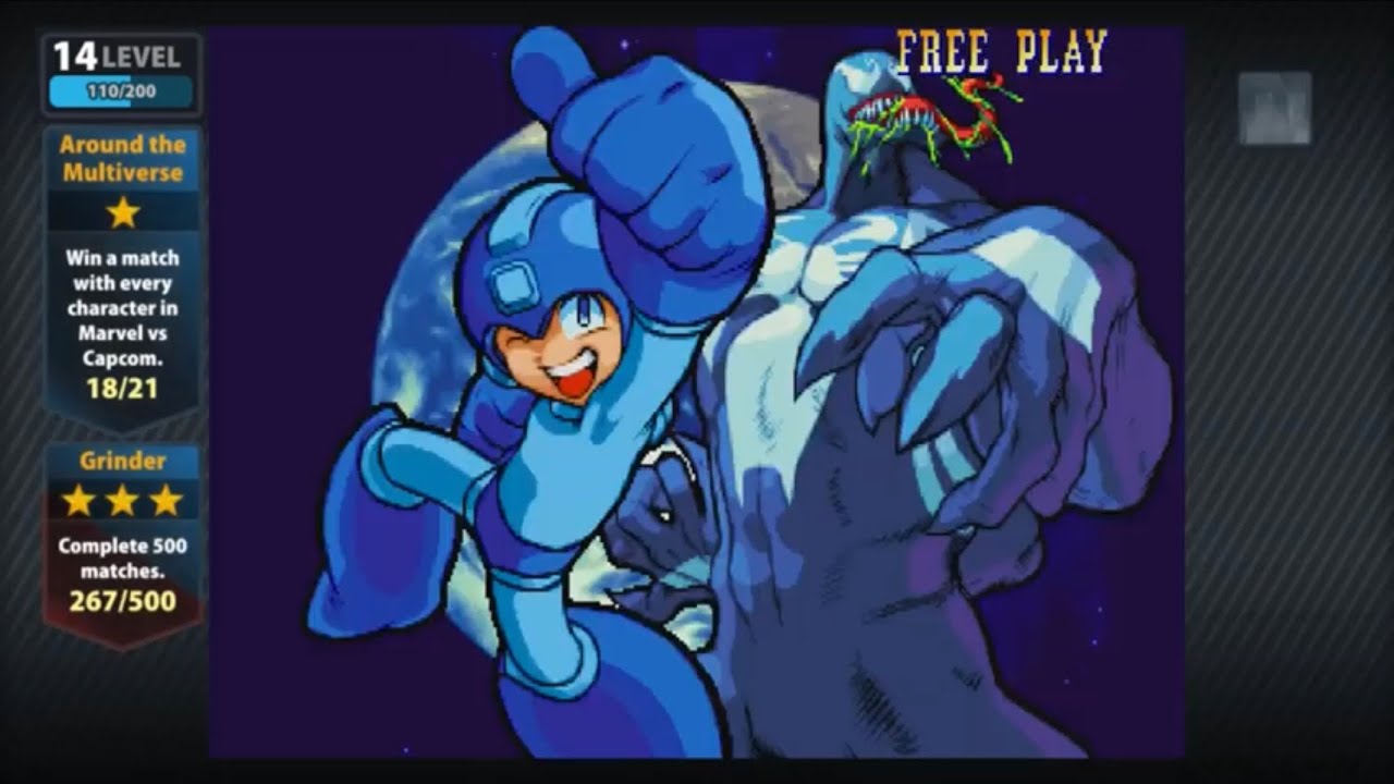 Marvel vs Capcom 1: Mega man and Venom arcade playthrough